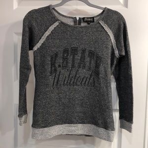 Kansas State Sweatshirt with Back Zipper